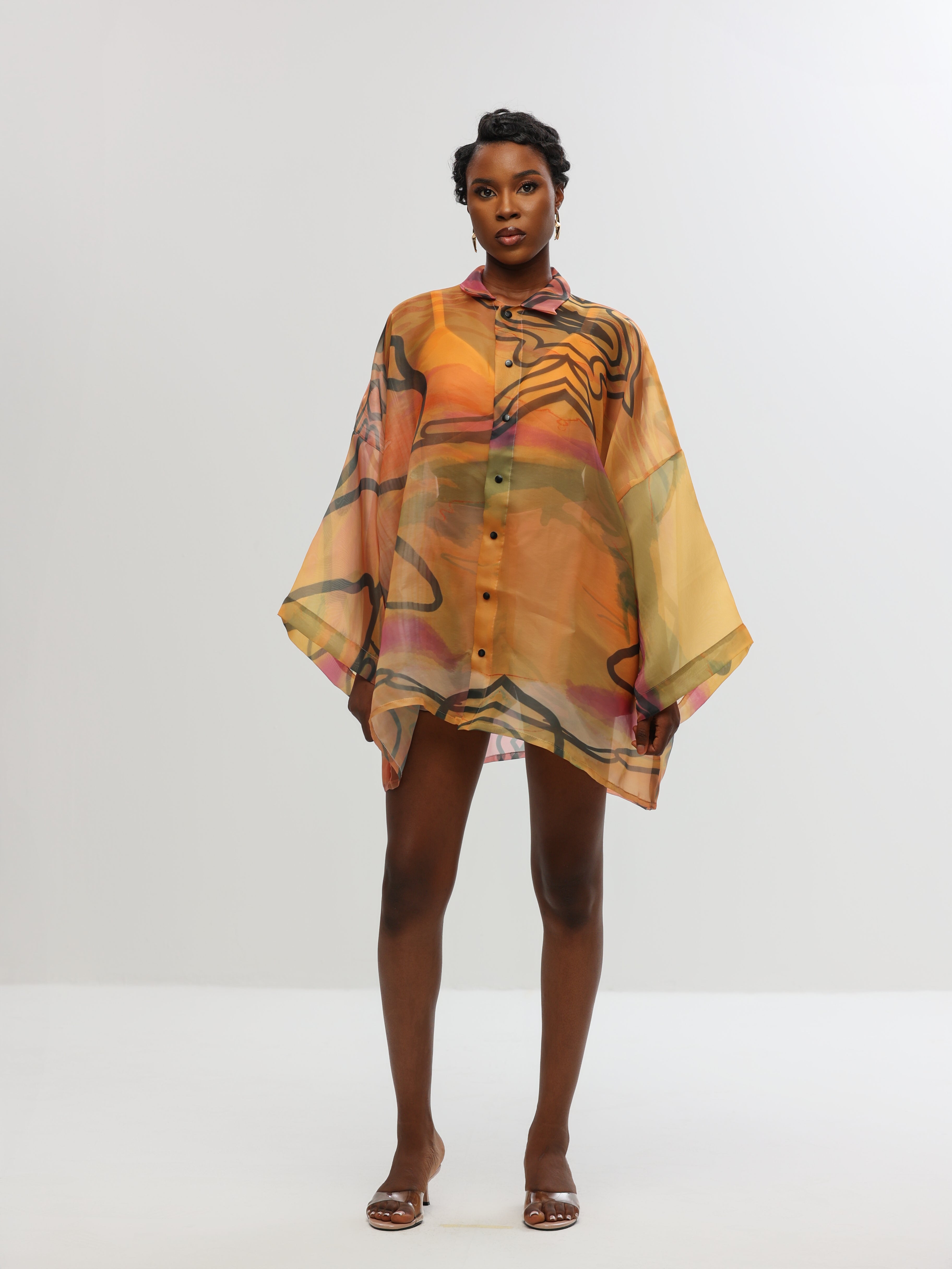 Asika Oversized Print Shirt