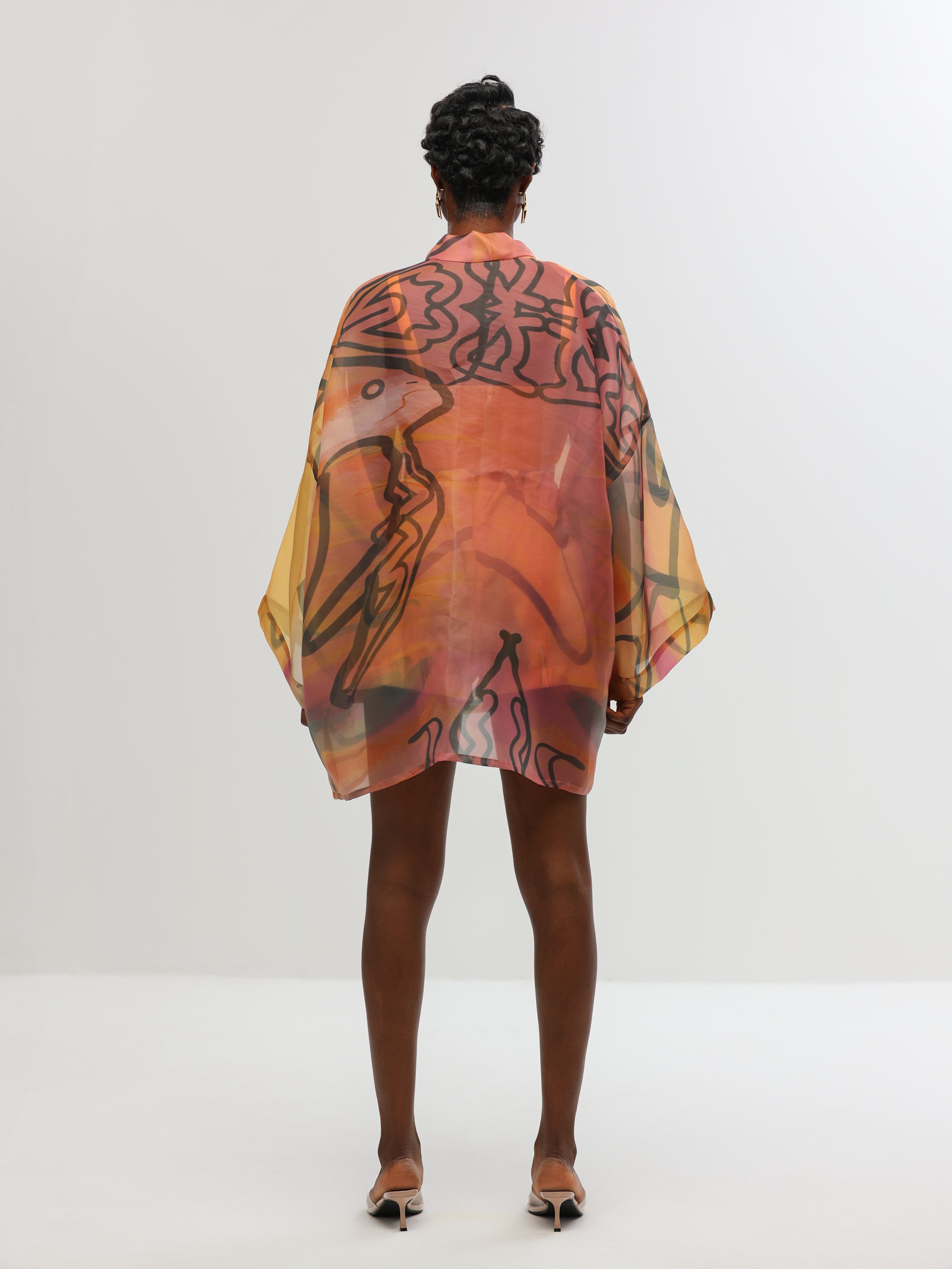 Asika Oversized Print Shirt