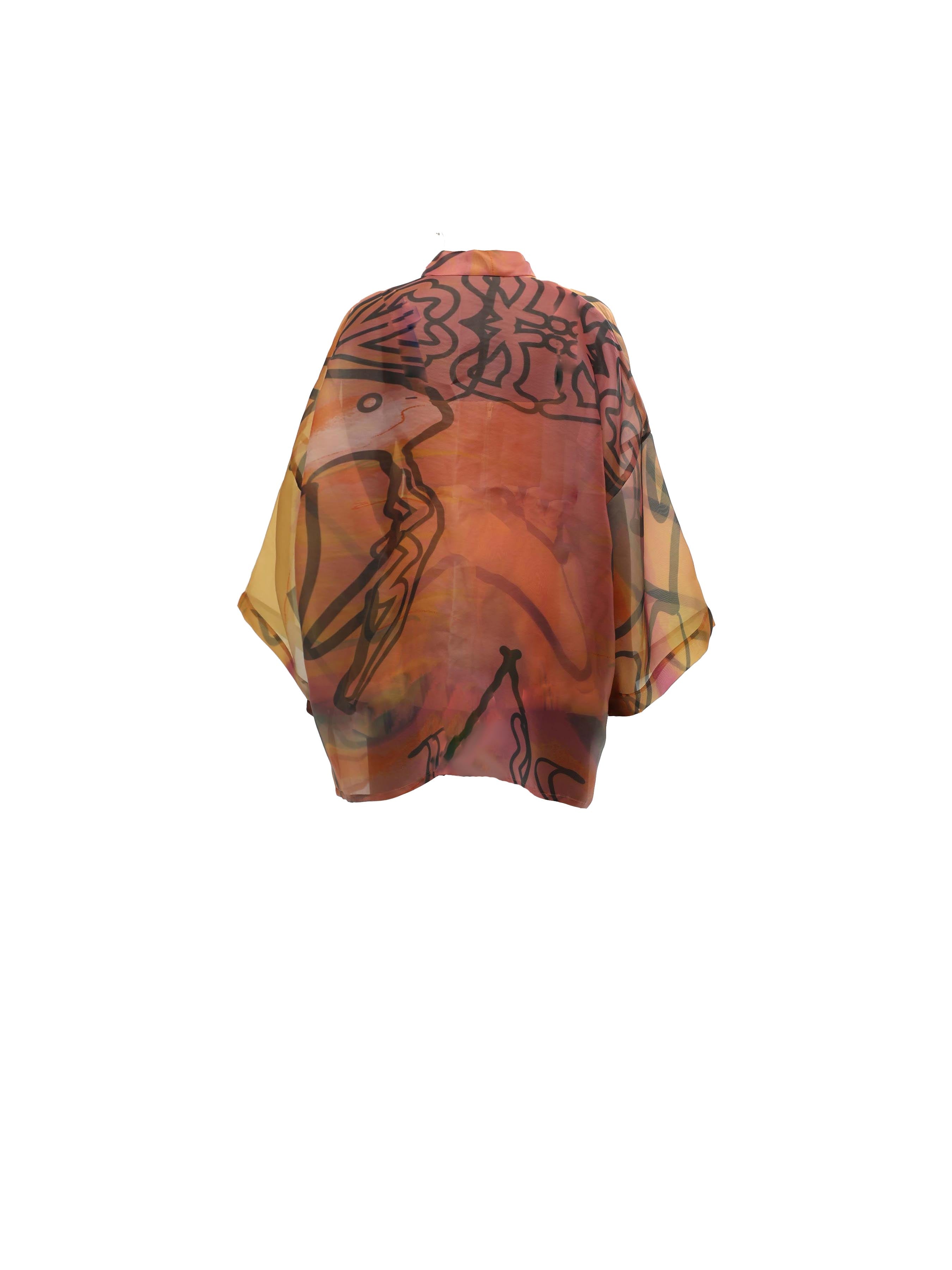 Asika Oversized Print Shirt