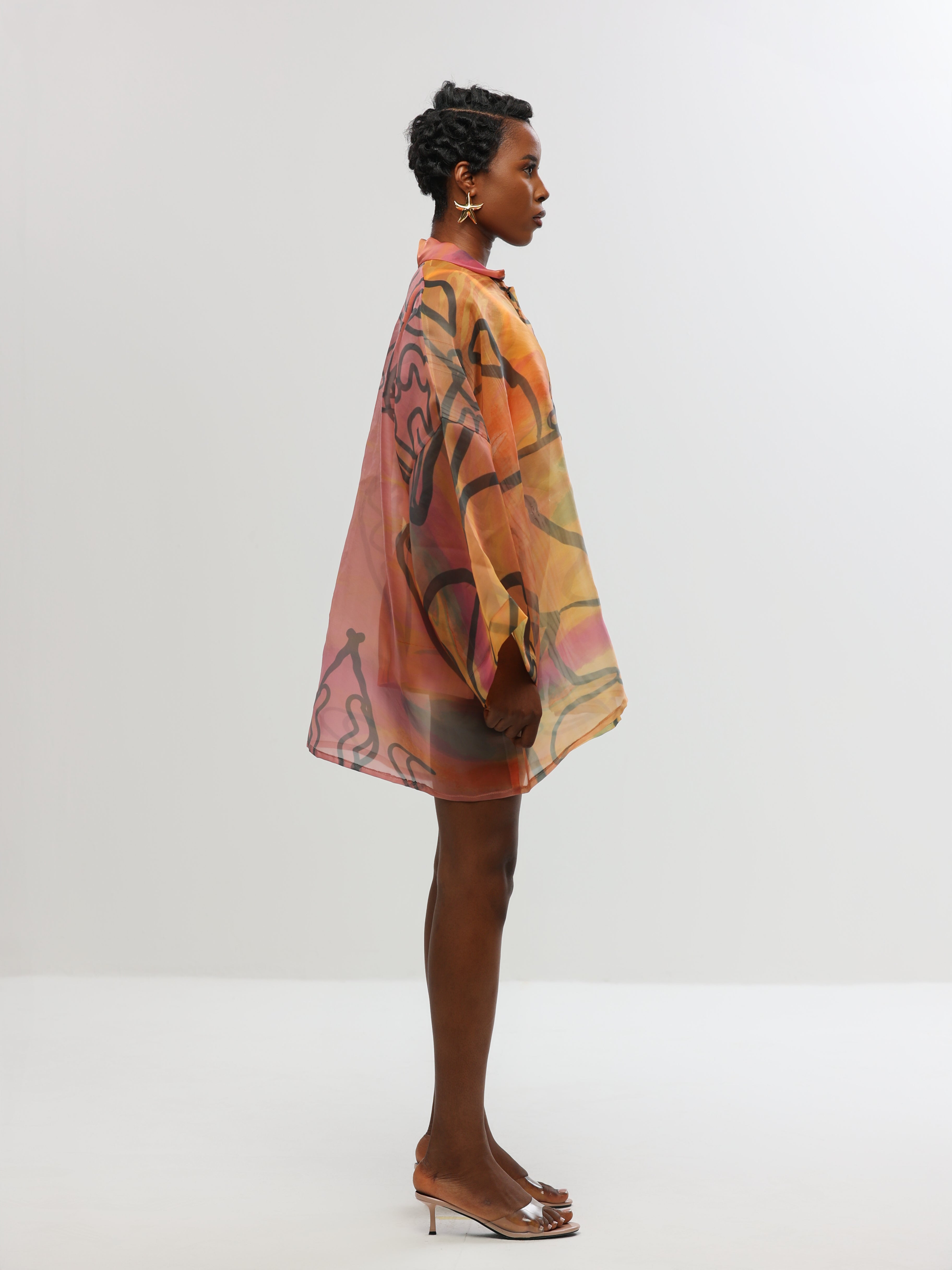 Asika Oversized Print Shirt