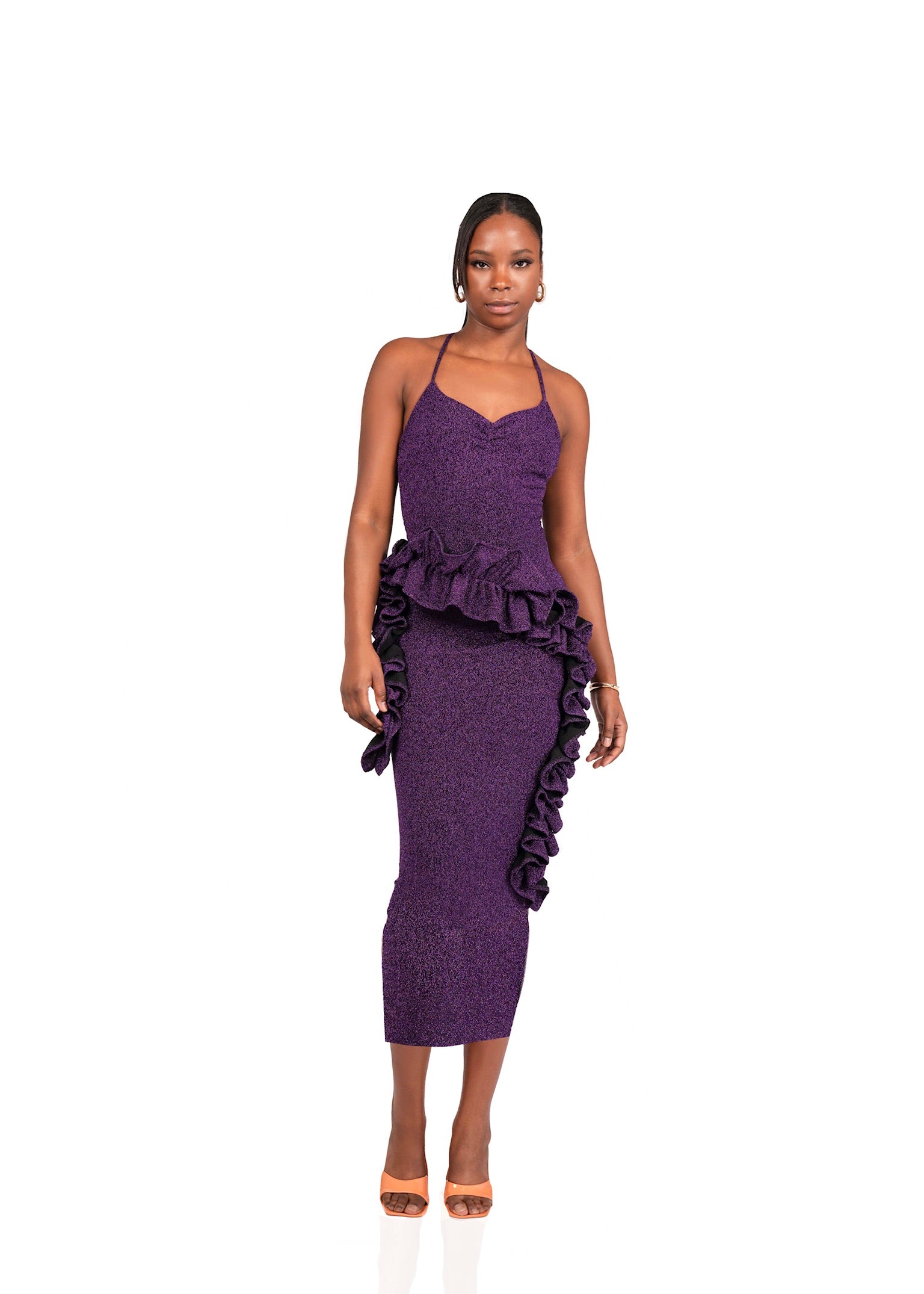 KARLA MIDI DRESS-PURPLE - Dresses