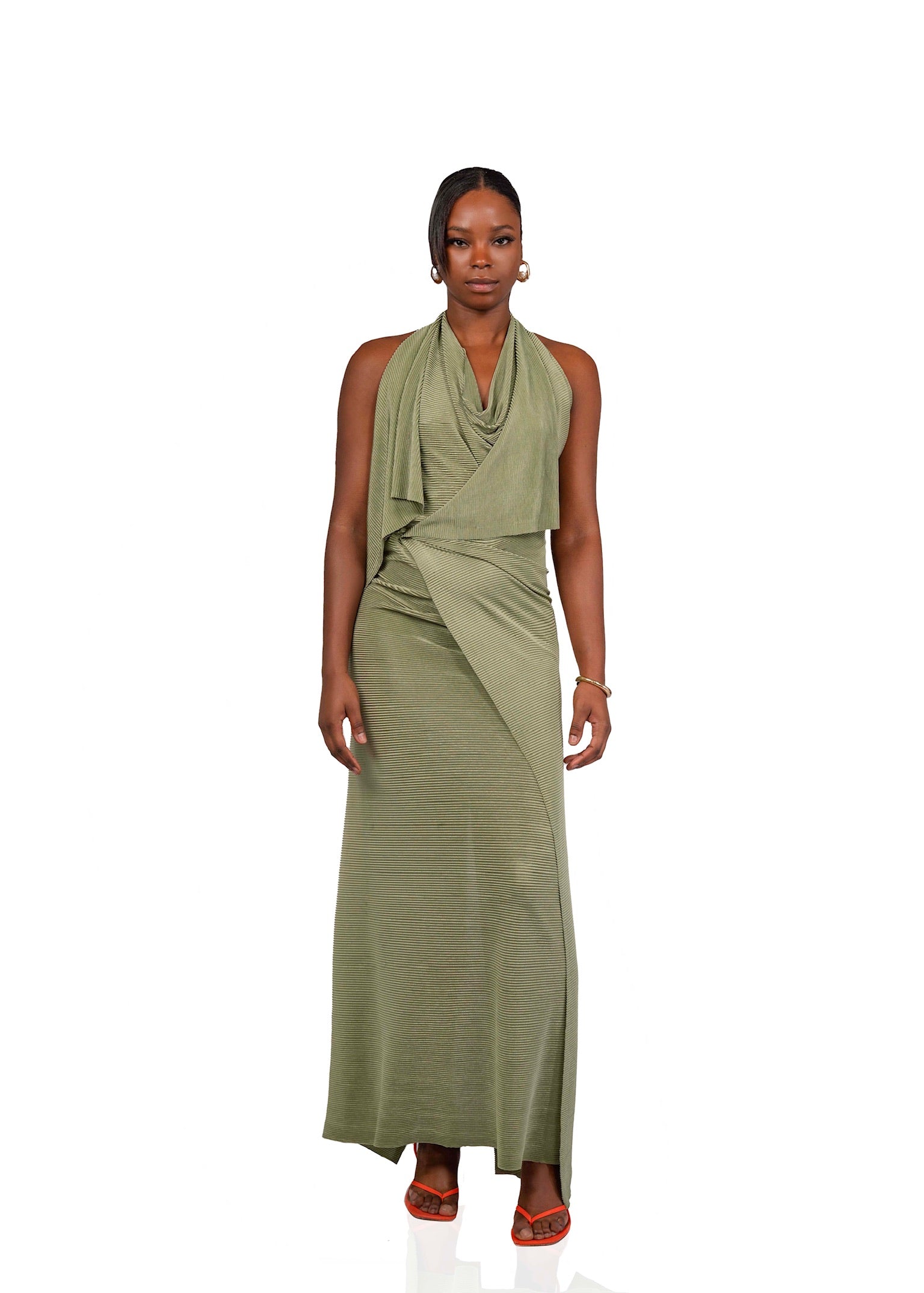 KURA DRESS-SAGE - Dresses